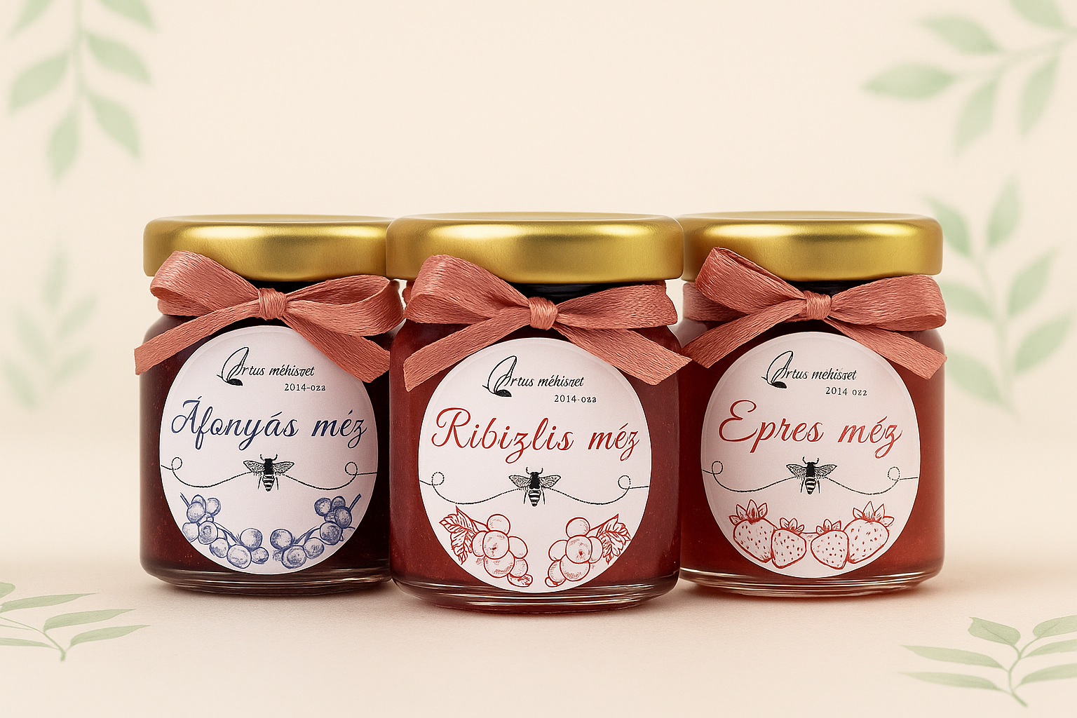 Ízesített Mézes Esküvői Köszönetajándék / Köszönőajándék - 40 ml