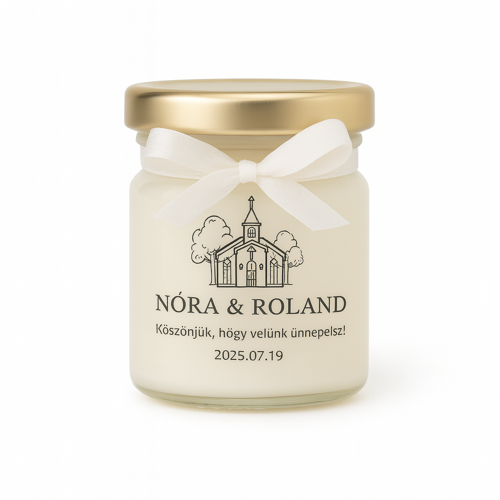 Szójaviasz Gyertya Esküvői Köszönetajándék - 40 ml