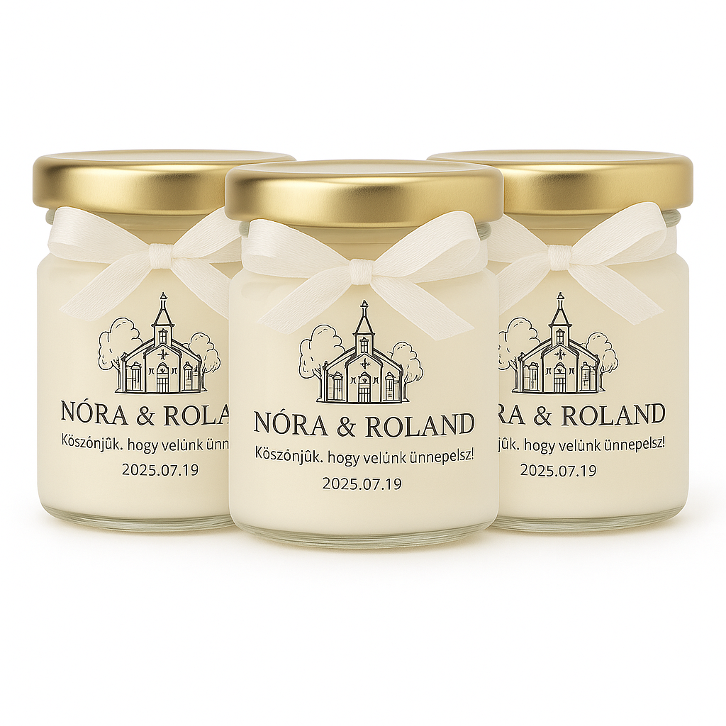Szójaviasz Gyertya Esküvői Köszönetajándék - 40 ml