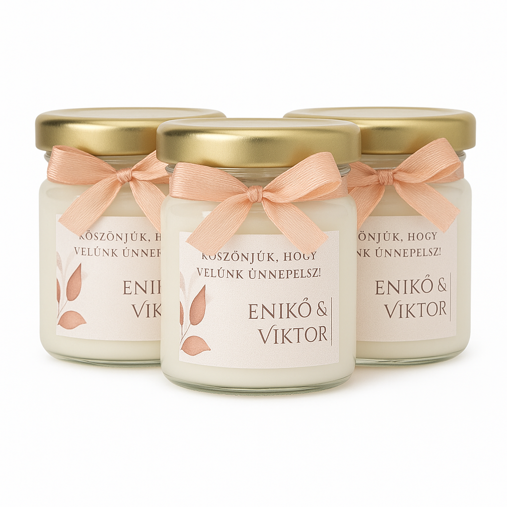 Szójaviasz Gyertya Esküvői Köszönetajándék - 40 ml