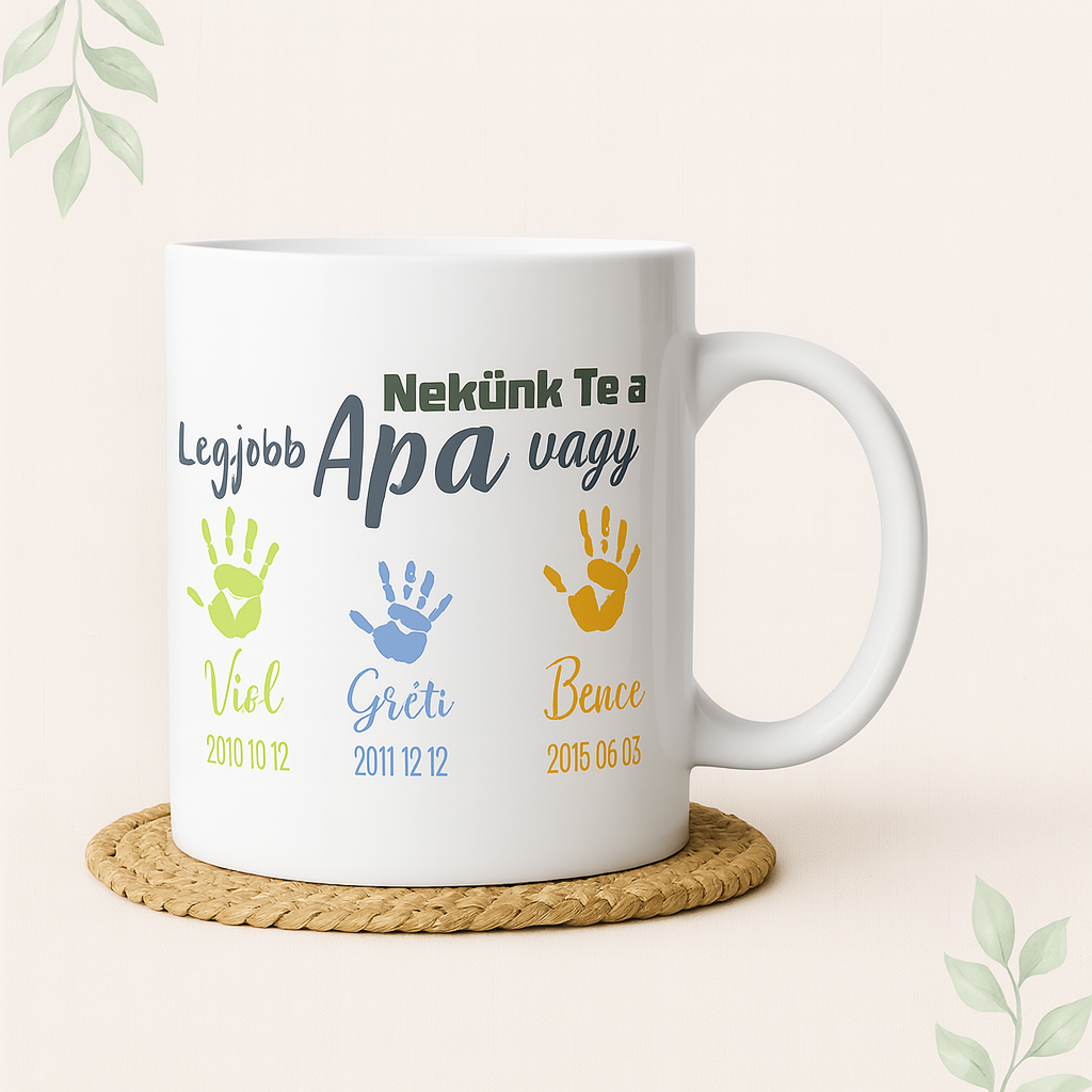 Személyre szabható bögre – “Nekünk Te a legjobb Apa vagy”