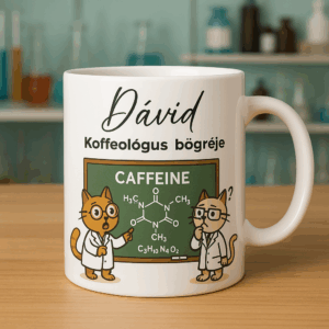 Hivatalos Koffeológus egyedi bögre