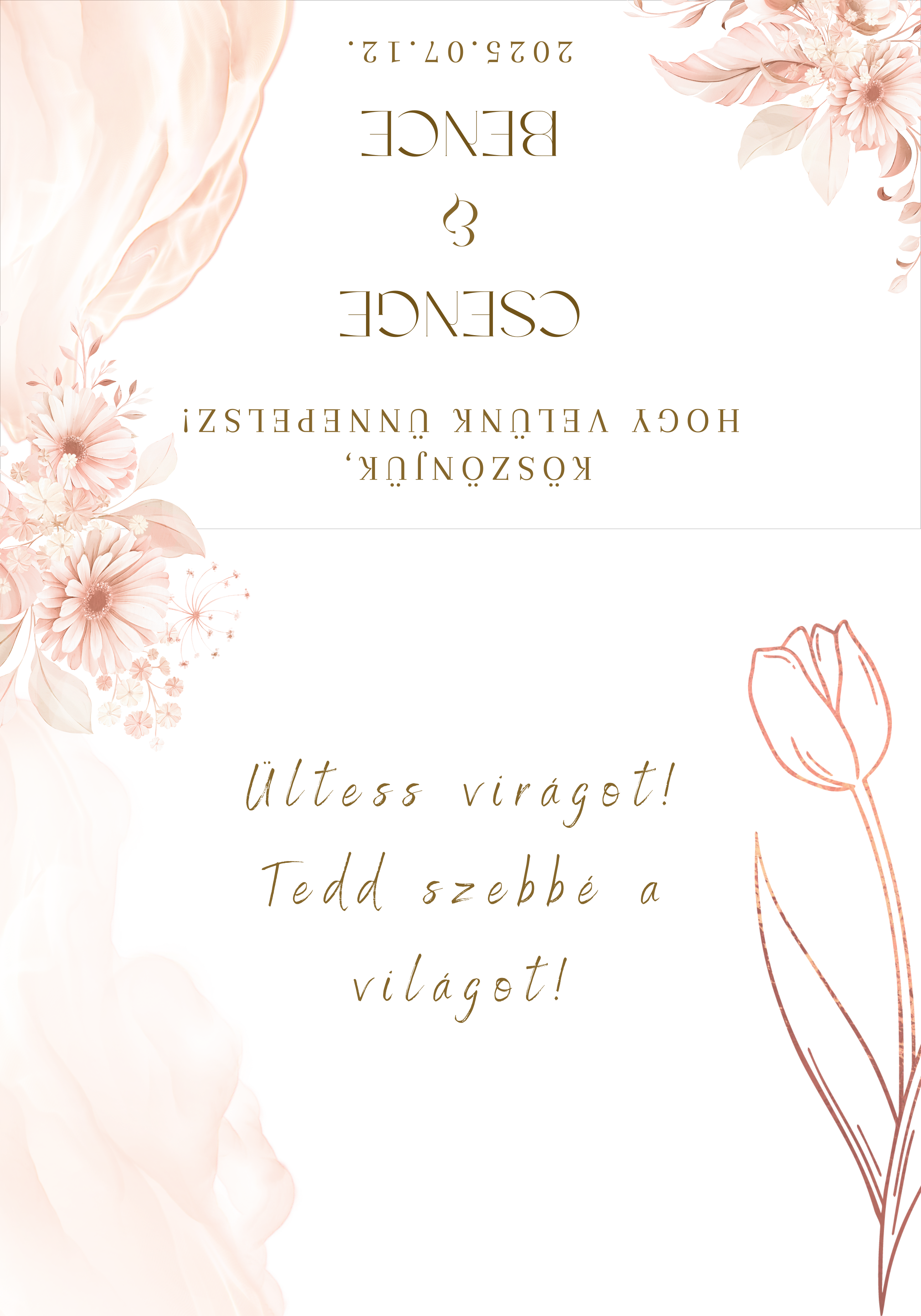 Esküvői köszönetajándék / köszönőajándék — Vadvirág magkeverék tasak